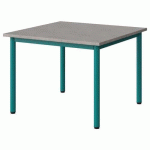 TABLE MALIBU 80X80CM T3 4P STRA ABS BÉTON F186/BLEU 5018