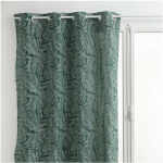 RIDEAU 140 X 260 CM FOLHA MOTIFS JACQUARD VERT CÈDRE ATMOSPHERA - VERT - VERT CÈDRE