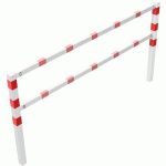 BARRIÈRE CHEMIN PIÉTONS-HAUTEUR DE GENOUX-BLANC/ROUGE-2500MM - SCHAKE