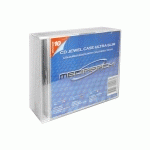 PACK 10 BOITIERS CD SLIM 1CD TRANSPARENTS