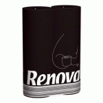 PAPIER TOILETTE TRIPLE ÉPAISSEUR RENOVA - 6 ROULEAUX DE 140 FEUILLES NOIR