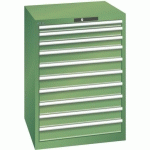 ARMOIRE VERT 717X725X1000 AVEC 10 TIR. 200KG _ 14.507.030 - LISTA