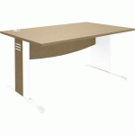 BUREAU QUATUOR 120X80 PIED L BOIS CHÊNE/BLANC - MANUTAN EXPERT