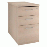 CAISSON HAUTEUR BUREAU BOIS ECLA P 80 CM 3 TIROIRS CHÊNE CLAIR