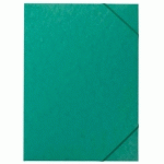 LOT DE 5 - CHEMISE À ÉLASTIQUE 3 RABATS CARTE EXACOMPTA 32 X 44 CM DOS 2,5 CM VERTE