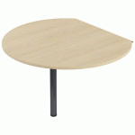 EXTENSION ISIA RONDE + 1 PIED MÉTAL CHÊNE CLAIR/ANTHRACITE - MBA