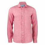 J.HARVEST & FROST IB33 LINEN CHEMISE REGULAR FIT HOMMES ROUGE - TAILLE XL