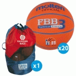 LOT 20 BALLONS BASKET - MOLTEN - FBB FIBA TAILLE 3