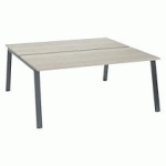 PÔLE DE 2 BUREAUX DROITS CHÊNE GRIS L 180 X P 80 CM PIÉTEMENT MÉTAL ANTHRACITE - ARCH