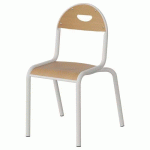 CHAISE MALIBU 4P T4 - ASS/DOS HÊTRE / ALU BLANC 9016 - MANUTAN EXPERT