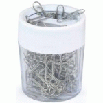 DISTRIBUTEUR DE TROMBONES AVEC AIMANT, BLANC - LOT DE 8