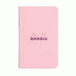 LOT DE 20 - CAHIER PIQUÉ RHODIA COULEURS ROSE 7,5X12 CM - ROSE