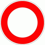 PANNEAU DE SIGNALISATION CIRCULATION INTERDITE-450MM-CL2 - KELIAS