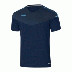 T-SHIRT DE FOOT MANCHES COURTES - JAKO - CHAMP 20 BLEU MARINE/BLEU CLAIR