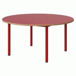 TABLE MALIBU Ø 120 T3 4P STRA ALAISÉ ROUGE U321/ROUGE 3020