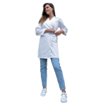 BLOUSE PROFESSIONNELLE SNV FLORE GAMME DEMAIN LYOCELL BLANCHE, TAILLE 0