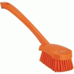 BROSSE À MAIN MANCHE LONG 415 MM DUR ORANGE - VIKAN