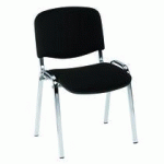 CHAISE CONFÉRENCE EMPILABLE NOIRE PIÉTEMENT CHROMÉ
