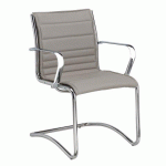 CHAISE DE BUREAU ANDREA - CUIR GRIS