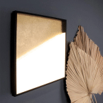 ECO-LIGHT APPLIQUE MURALE LED VISTA, OR/NOIR, 30 X 30 CM