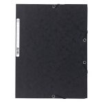 EXACOMPTA CHEMISE 3 RABATS À ÉLASTIQUES EXACOMPTA - CARTE LUSTRÉE - NOIR