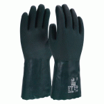 GANTS DE MANUTENTION PROTECTIONS CHIMIQUES FINITION GRANULEUSE - NOIR - 10