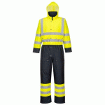 PORTWEST S485 COMBINAISON CONTRAST HI-VIS MATELASSÉE JAUNE/MARINE - TAILLE 4XL - STANDARD