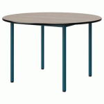 TABLE MALIBU Ø 120 T6 4P STRA ANTIB ACACIA/NOIR BLEU 5025 - MANUTAN EXPERT