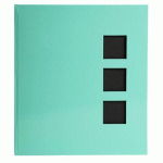 ALBUM PHOTOS LIVRE 60 PAGES NOIRES - FORMAT 29X32CM - AQUAREL - VERT PASTEL