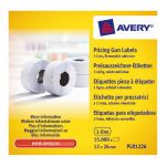 AVERY ROULEAU D'ÉTIQUETTES POUR PINCE À ÉTIQUETER AVERY - 1 LIGNE - BLANC - ENLEVABLE (LOT DE 10)