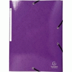 CHEMISE EXACOMPTA 3 RABATS A ELASTIQUES - EN CARTE PELLICULEE 5/10E - 425G - VIOLET