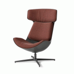 FAUTEUIL LOUNGE CLEO ANTHRACITE - BRIQUE