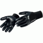 GANTS DE MANUTENTION EN NYLON GRIS 3/4 À ENDUCTION NITRILE NOIR DE TAILLE 9 - SINGER SAFETY