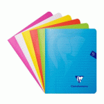 LOT DE 10 - CAHIER PIQUÉ CLAIREFONTAINE MIMESYS 16,5 X 21 CM LIGNÉ 72 PAGES COULEURS ASSORTIES