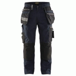 PANTALON DE TRAVAIL ARTISAN STRETCH MARINE FONCÉ/NOIR TAILLE 44C - BLAKLADER