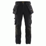 PANTALON DE TRAVAIL X1900 ARTISAN STRETCH 4D NOIR TAILLE 54 - BLAKLADER