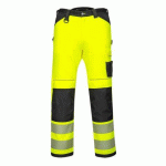 PORTWEST PW303 PANTALON EXTENSIBLE LÉGER HAUTE-VISIBILITÉ PW3 JAUNE/NOIR - TAILLE 42 - STANDARD