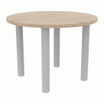 TABLE DE RÉUNION 4 PIEDS Ø 120 CM ORME/ALU - QUADRIFOGLIO
