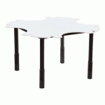 TABLE ERGO TECHNIC Ø140 RÉGLABLE COMPACT - BLANC/NOIR - SUNSET CREATION