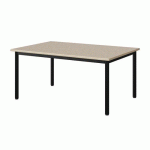 TABLE MALIBU 120X80 T2 4P ST ISOS BEIGE 1460/BEIGE NOIR 9005