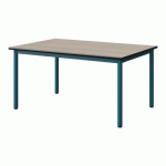 TABLE MALIBU 120X80 T3 4P STRA ANTIB ACACIA/NOIR BLEU 5025