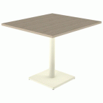 TABLE MENORCA 80X90 T6 ÉP 24 MM STRA ABS CHÊNE B./BEIGE 1013 - MOBIDECOR