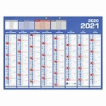 CALENDRIER SEMESTRIEL MURAL 16 MOIS - 40,5 X 55 CM - SEPTEMBRE 2025 DÉCEMBRE 2026