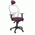 CHAISE JORQUERA EN MAILLE BLANCHE AVEC APPUI-TÊTE FIXE ET ASSISE BALI - VIOLETA