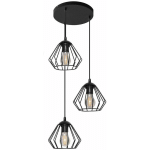 HELAM LIGHTING - HELAM AGAT PLAFONNIER SUSPENDU CLUSTER NOIR 38CM