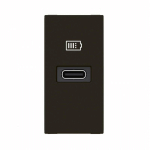 LEGRAND - CHARGEUR USB TYPE-C POWER DELIVERY MOSAIC 1 MODULE NOIR POUR SUPPORT LCM 077692L
