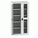 LISTA - ARMOIRE À PORTES BATTANTES (HXLXP) 195 X 125 X 40CM KEY LOCK R7035