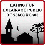PANNEAU EXTINCTION DE L'ÉCLAIRAGE PUBLIC