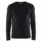 T-SHIRT MANCHES LONGUES COL ROND NOIR TAILLE L - BLAKLADER