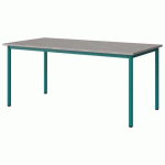 TABLE MALIBU 160X80 T5 4P STRA ABS BÉTON F186/BLEU 5018